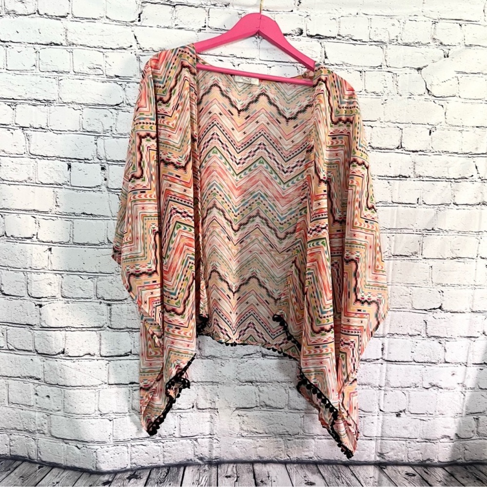 LOVE & FIRE. Aztec print cardigan. Size XL